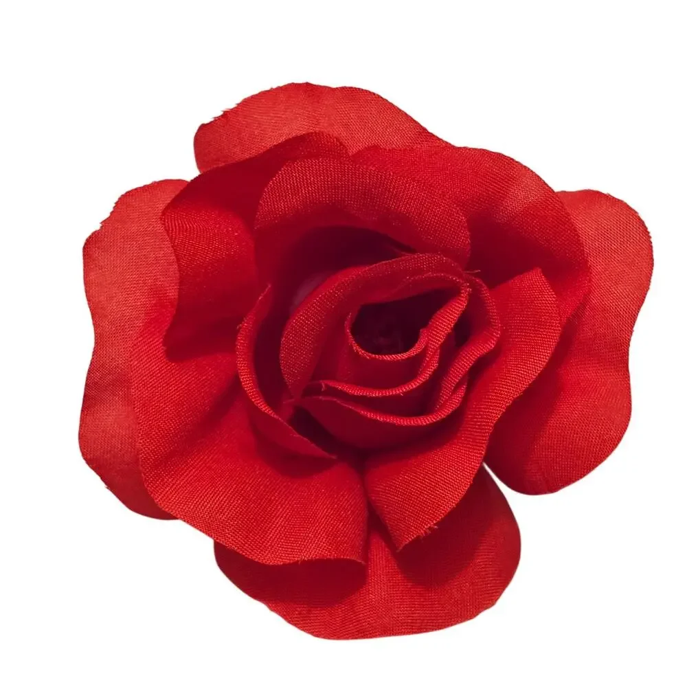 105 Red Silk Rose Heads Lot Open Roses Buds Stemless Wedding Craft Decor